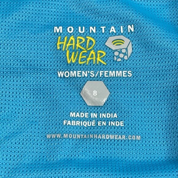 Mountain Hardwear Button Front Shirt Women's Size 8 Blue Outdoors Hiking Fishing - Picture 4 of 12